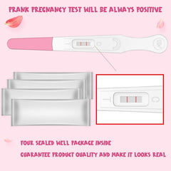 Acessorz fake pregnancy test strip 4-pack shows a clean, convincing look