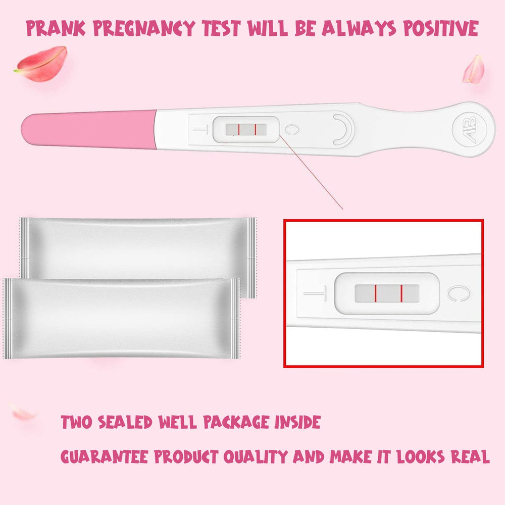 Acessorz pink prank test strip close-up for convincing party entertainment