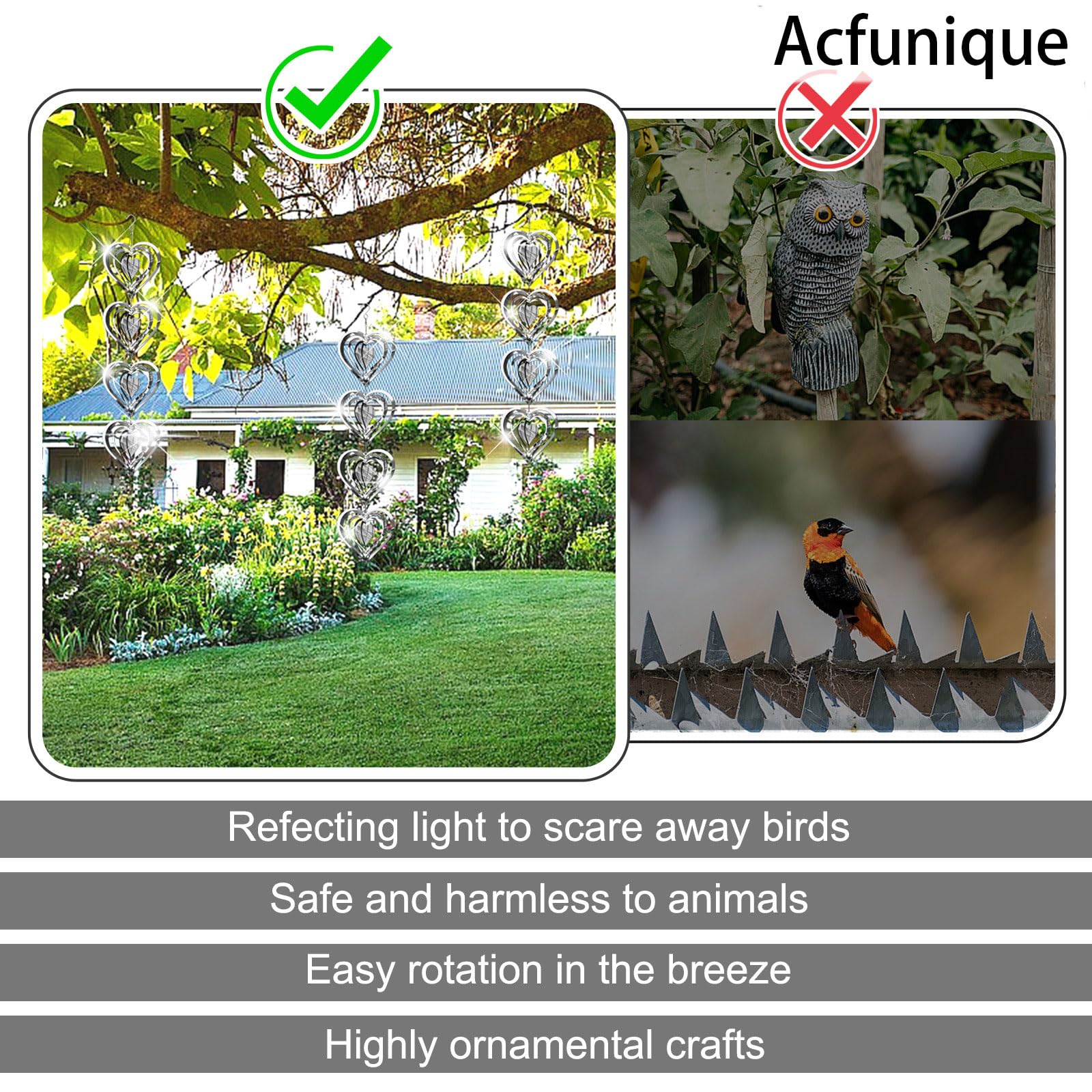 Acfunique wind spinner set adds artful charm to front porch and garden.
