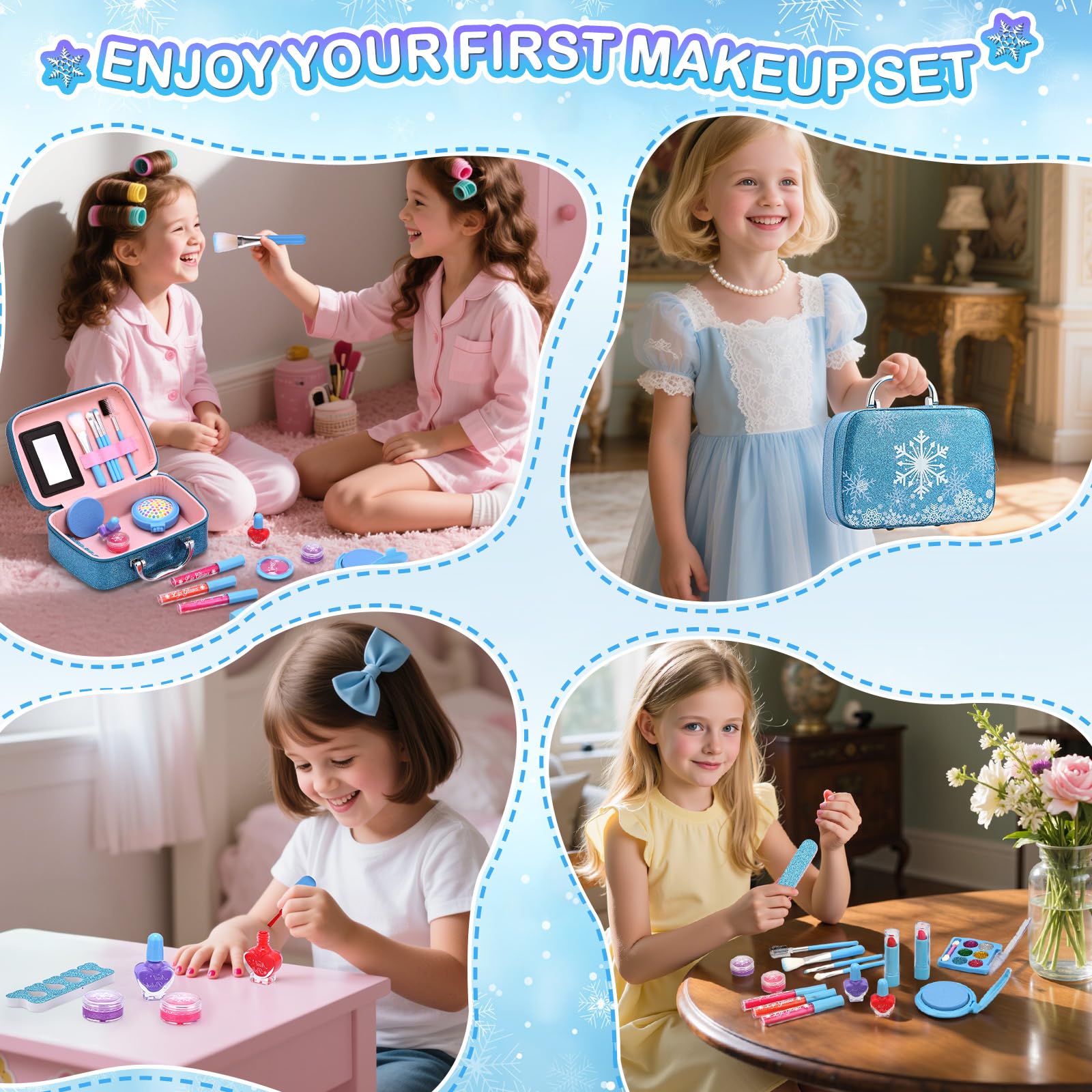 ACGASK portable makeup case with mirror for on-the-go styling