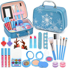 ACGASK real washable makeup kit case with mirror keeps pretend play organized