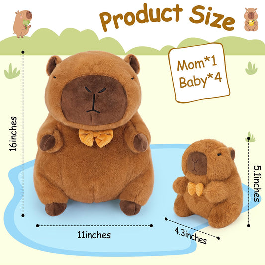 Achwishap Capybara baby 6-inch plush, ideal for small hands and imaginative play