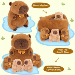 Achwishap Capybara baby 6-inch plush, compact companion for naps