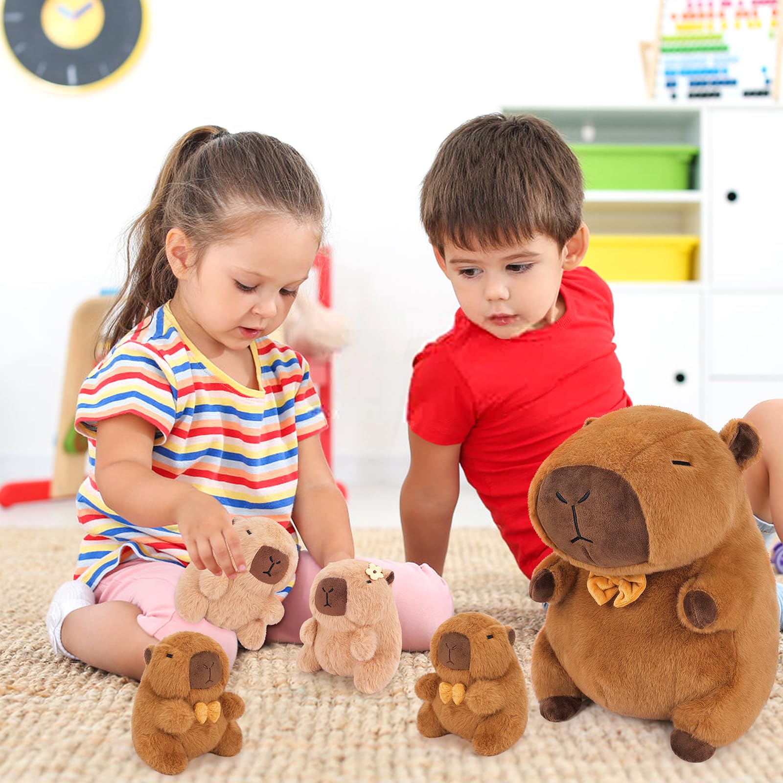 Achwishap Capybara family display for cheerful home decor