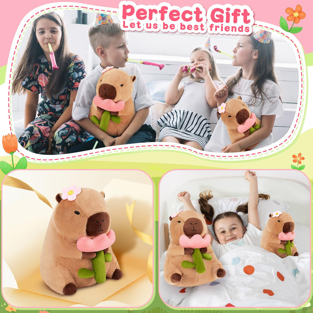 Achwishap Capybara Plush cozy pillow for sofa or bed.