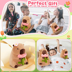 Achwishap Capybara Plush cozy pillow for sofa or bed.