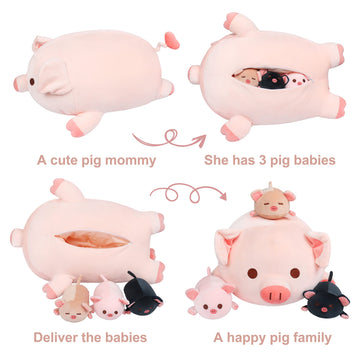 Achwishap pig baby plush 5.1-inch each, a second cute companion for playtime.