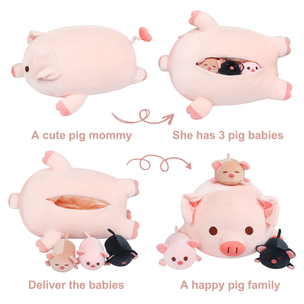 Achwishap pig baby plush 5.1-inch each, a second cute companion for playtime.