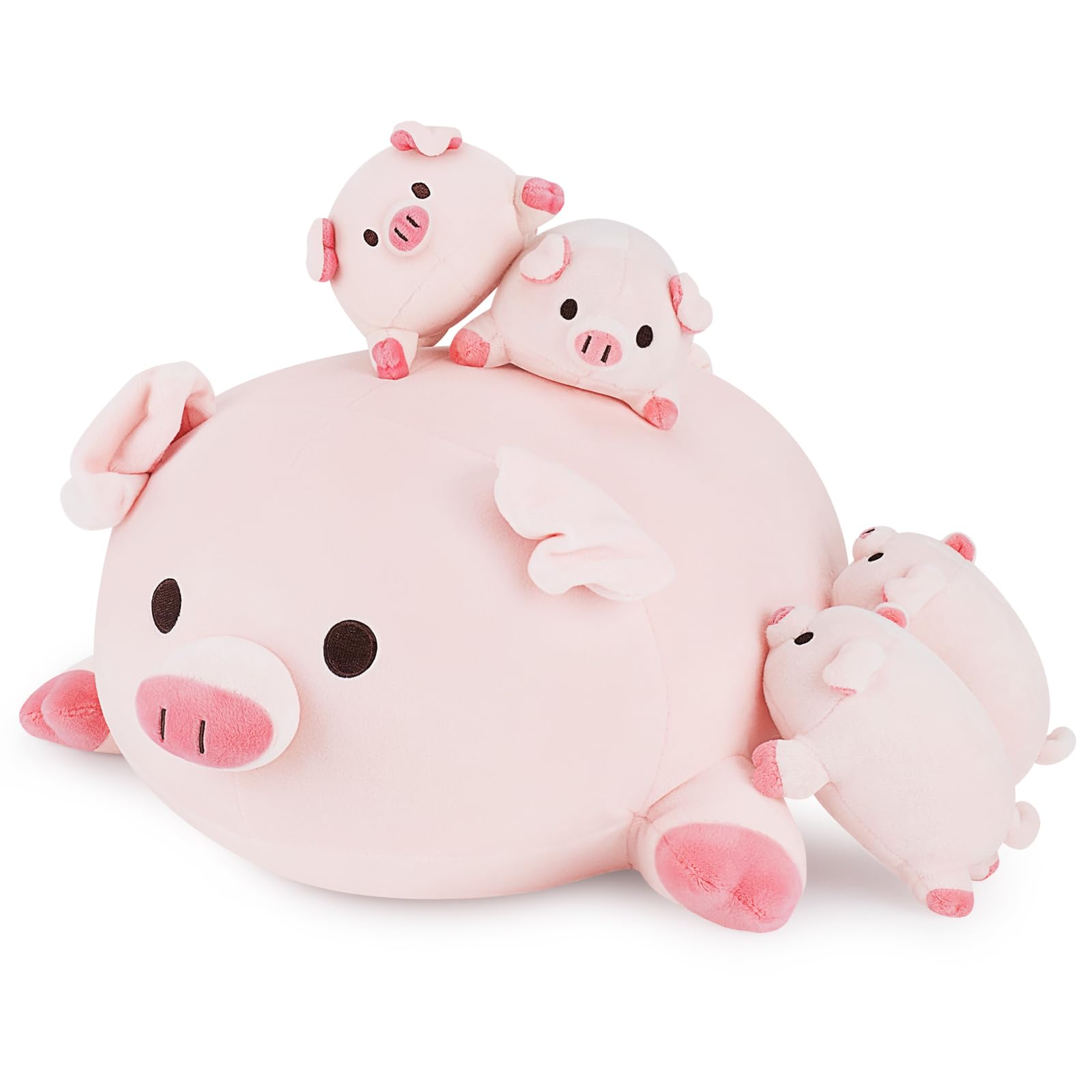 Achwishap pig mommy plush 16-inch, a cozy cuddle companion.