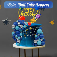Acmee foam ball decorations; durable toppers for cupcakes and desserts.