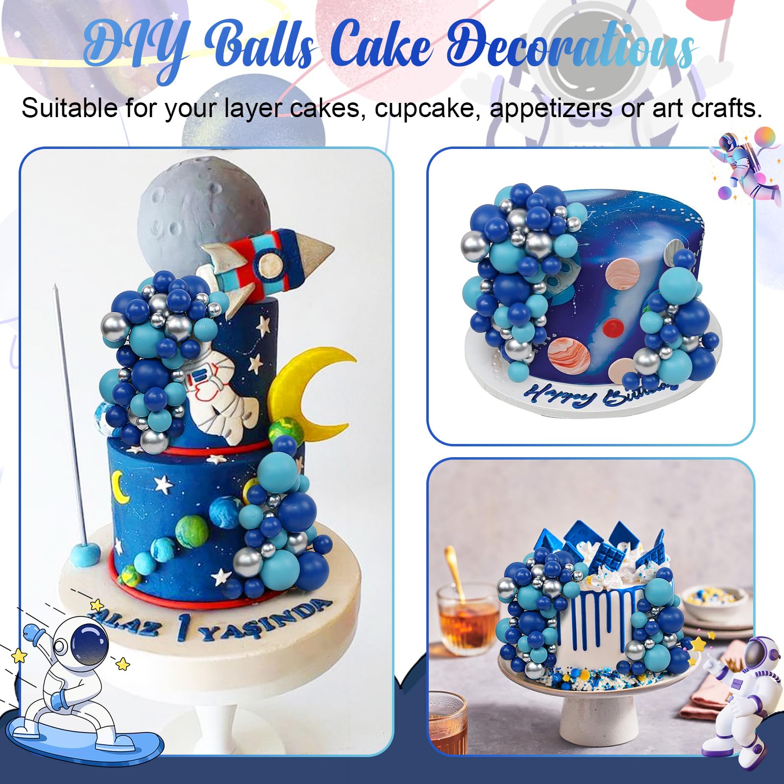 Acmee party toppers ideal for birthdays, weddings, baby showers.