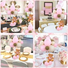Acmee six-bear baby shower decor set creates cohesive table styling.