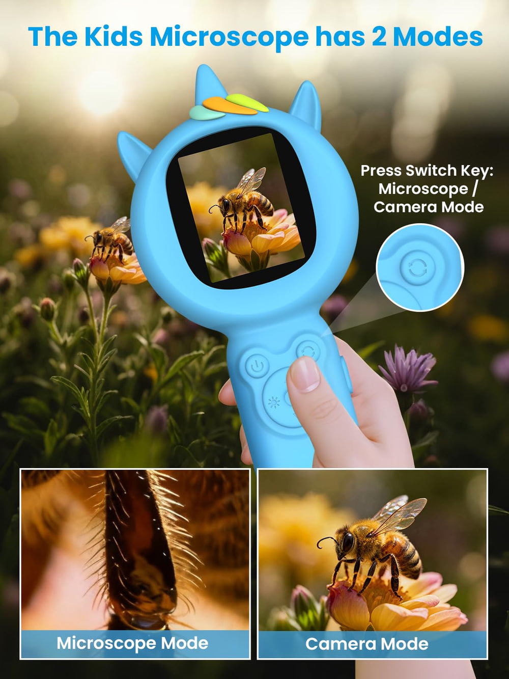 Acoath compact pocket-size microscope fits easily in a bag