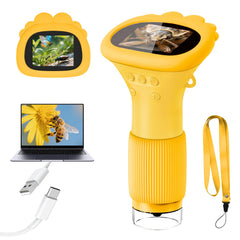 Acoath kids' microscope with 2-inch screen for easy on-screen viewing.