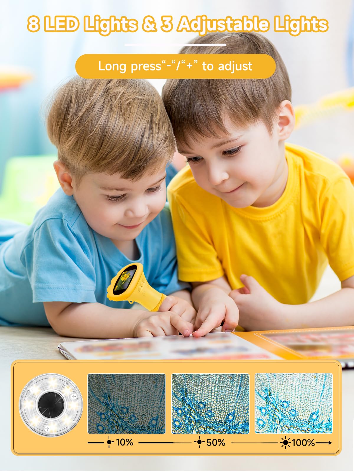 Acoath LED lighting with three modes enhances detail in any light.