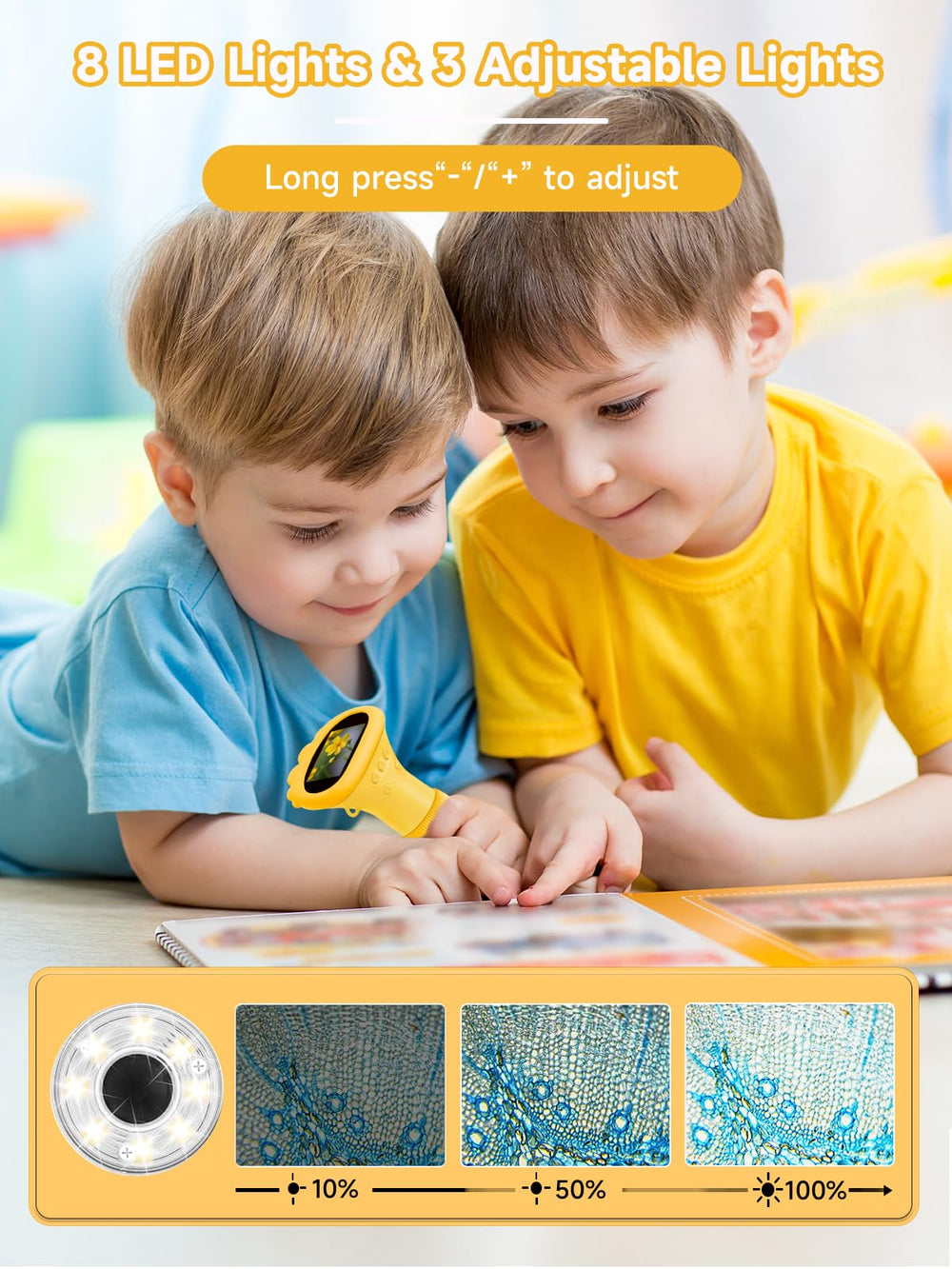 Acoath LED lighting with three modes enhances detail in any light.