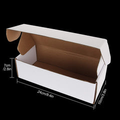 AConnet card storage box assembled, sturdy corrugated construction protects up to 500 trading cards.