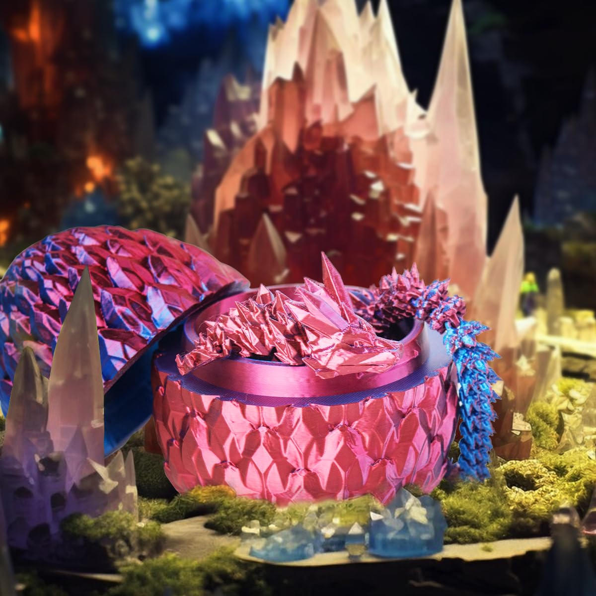 ACTICO 3D Dragon Egg texture details and eco-friendly material close-up.
