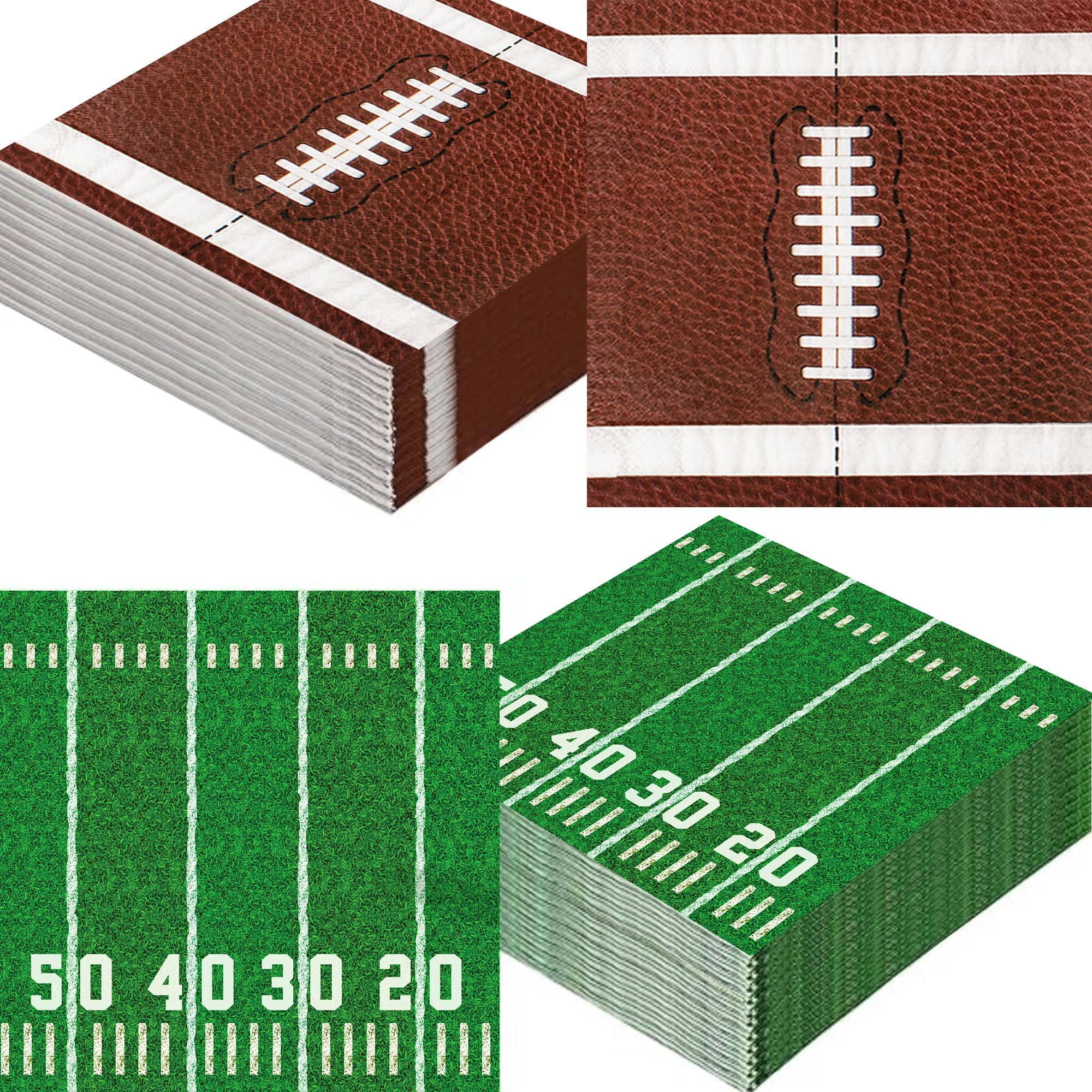 Actilize football field design napkins ideal for game-day gatherings.