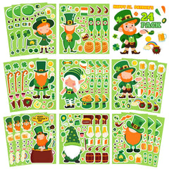 Actilize leprechaun designs stickers for kids, ideal for classroom activities.