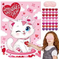 Actilize Valentine poster provides a large display for pin the heart at parties.