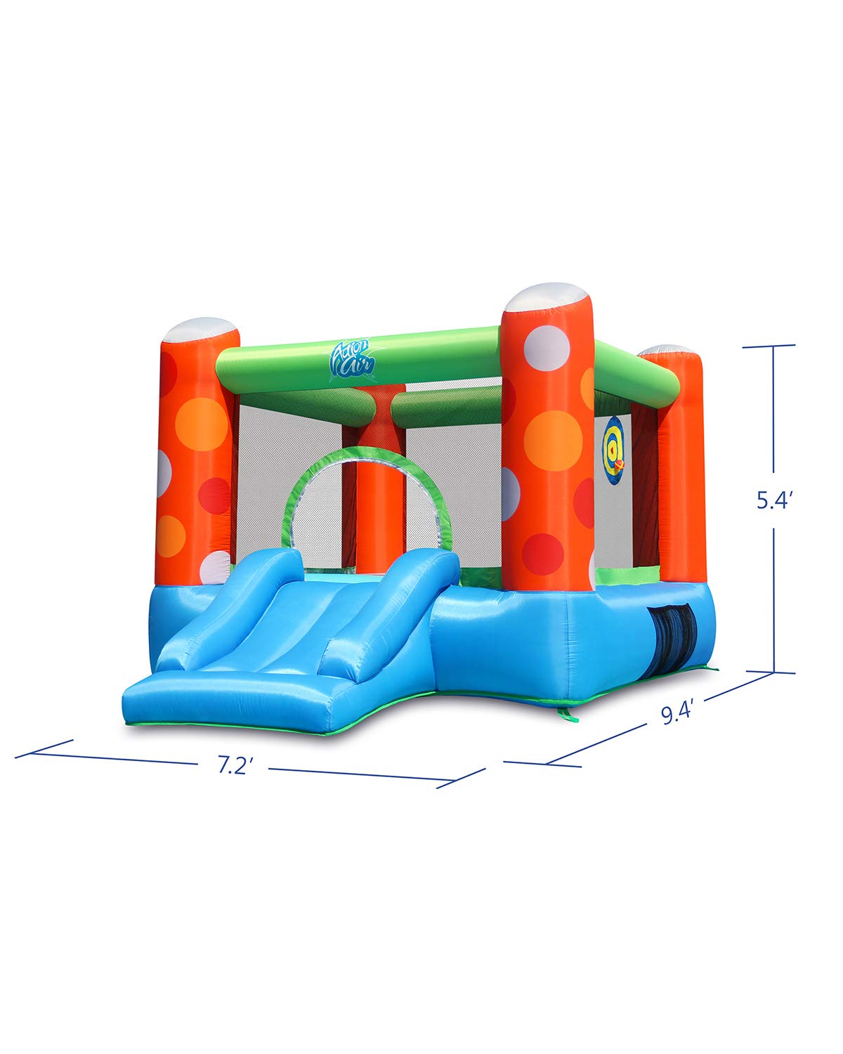 Action Air Bounce House stored in bag shows portability and easy transport.