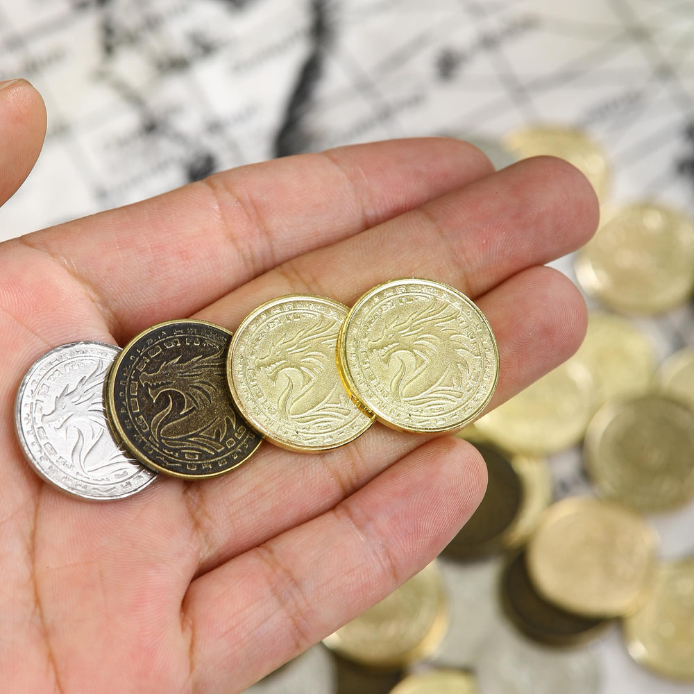 ActionDrake antique bronze pirate coins for cosplay and decor.