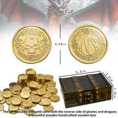 ACTIONDRAKE metal treasure coins close-up with shiny finish for realistic play