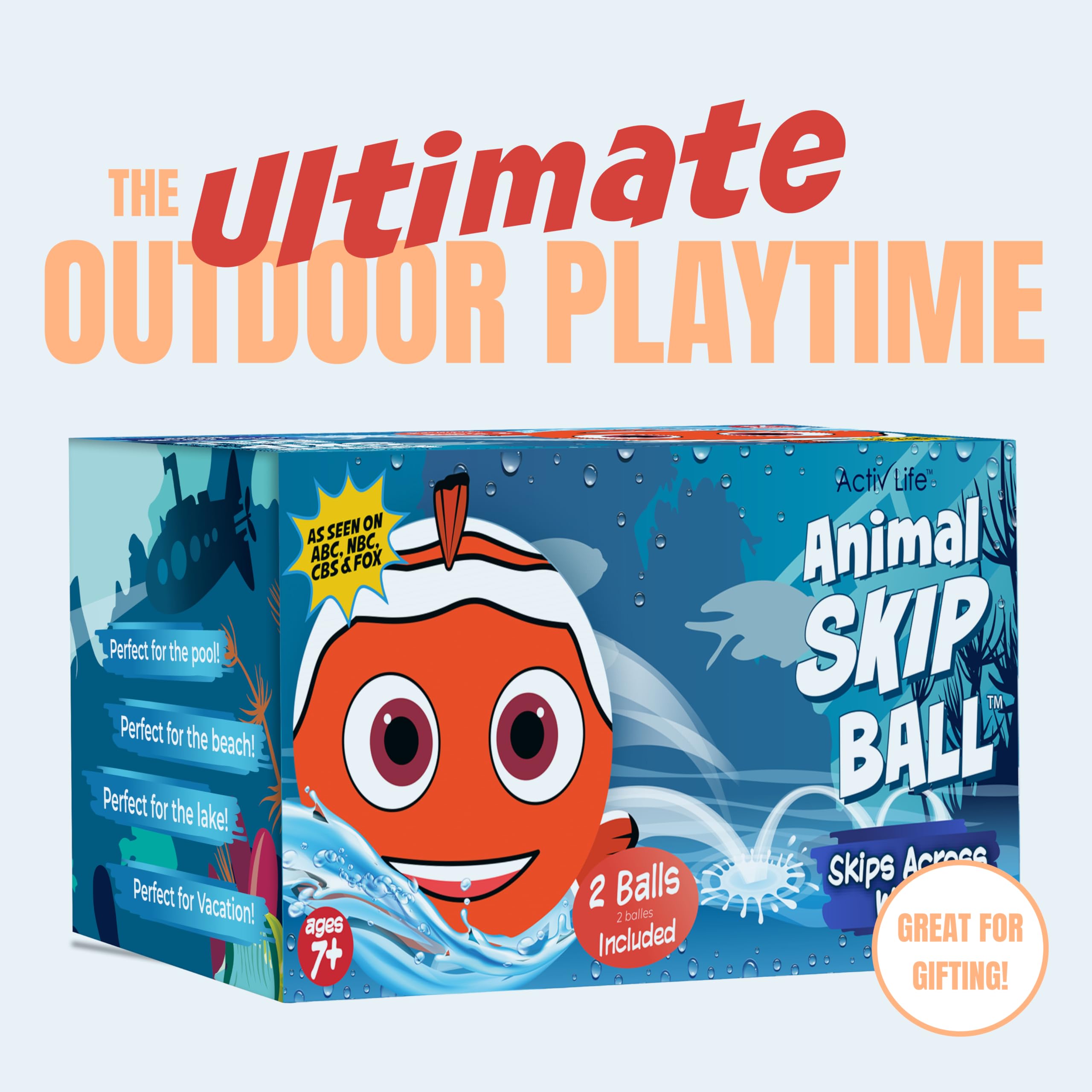 Activ Life family enjoying pool time with the skip ball