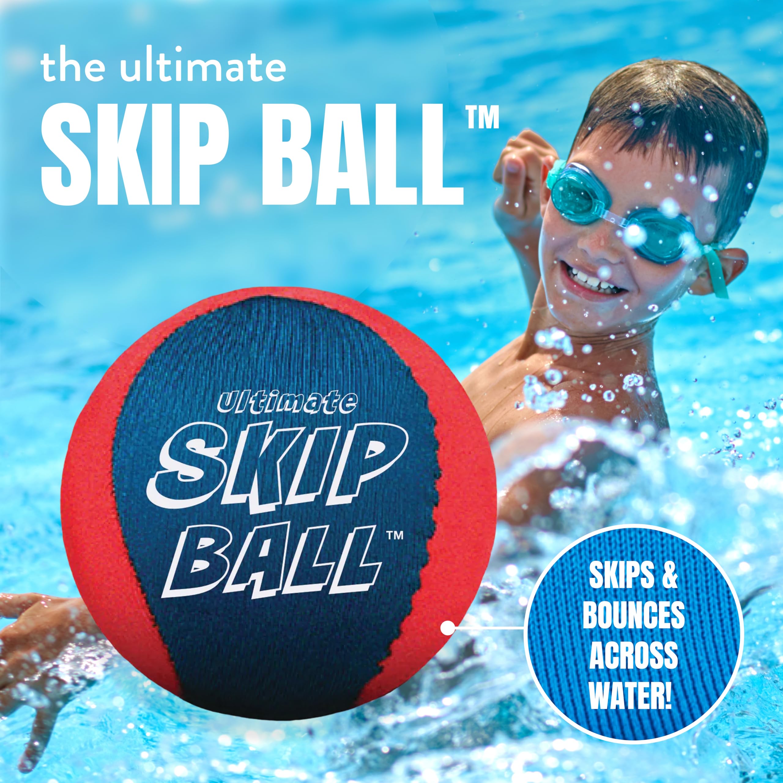Activ Life skip ball gliding across water during pool time.