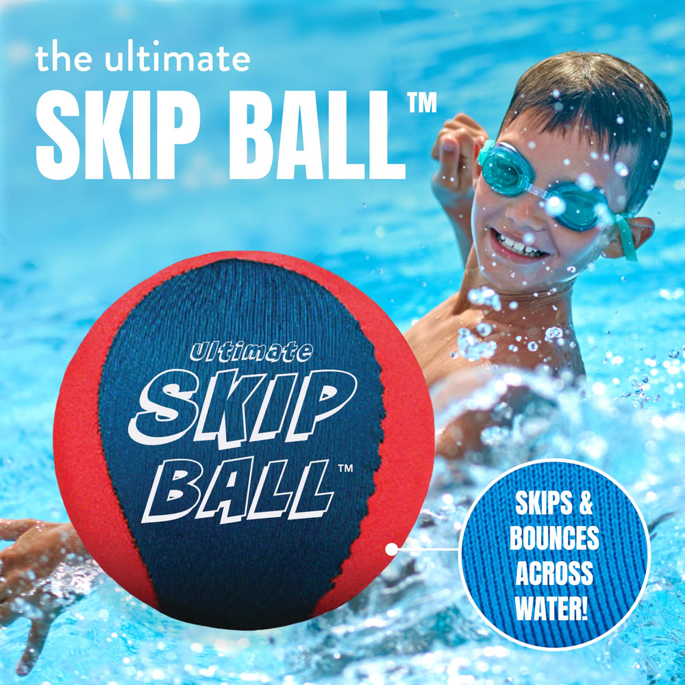Activ Life skip ball gliding across water during pool time.