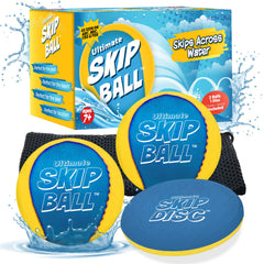 Activ Life Ultimate Skip Ball, yellow and cyan, for beach and pool fun.