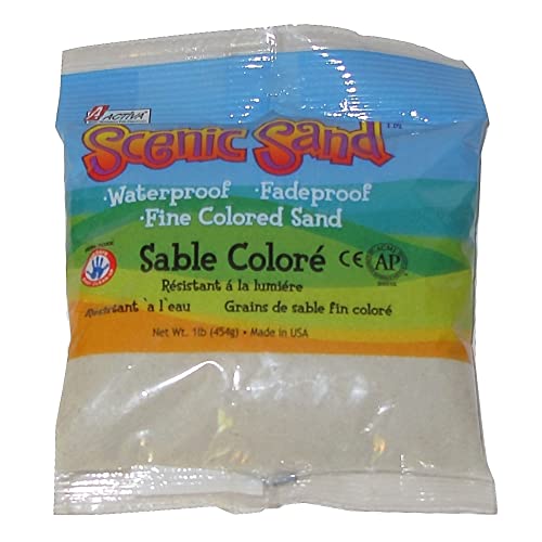 Close-up of Activa White Scenic Sand grains highlighting fine texture and color