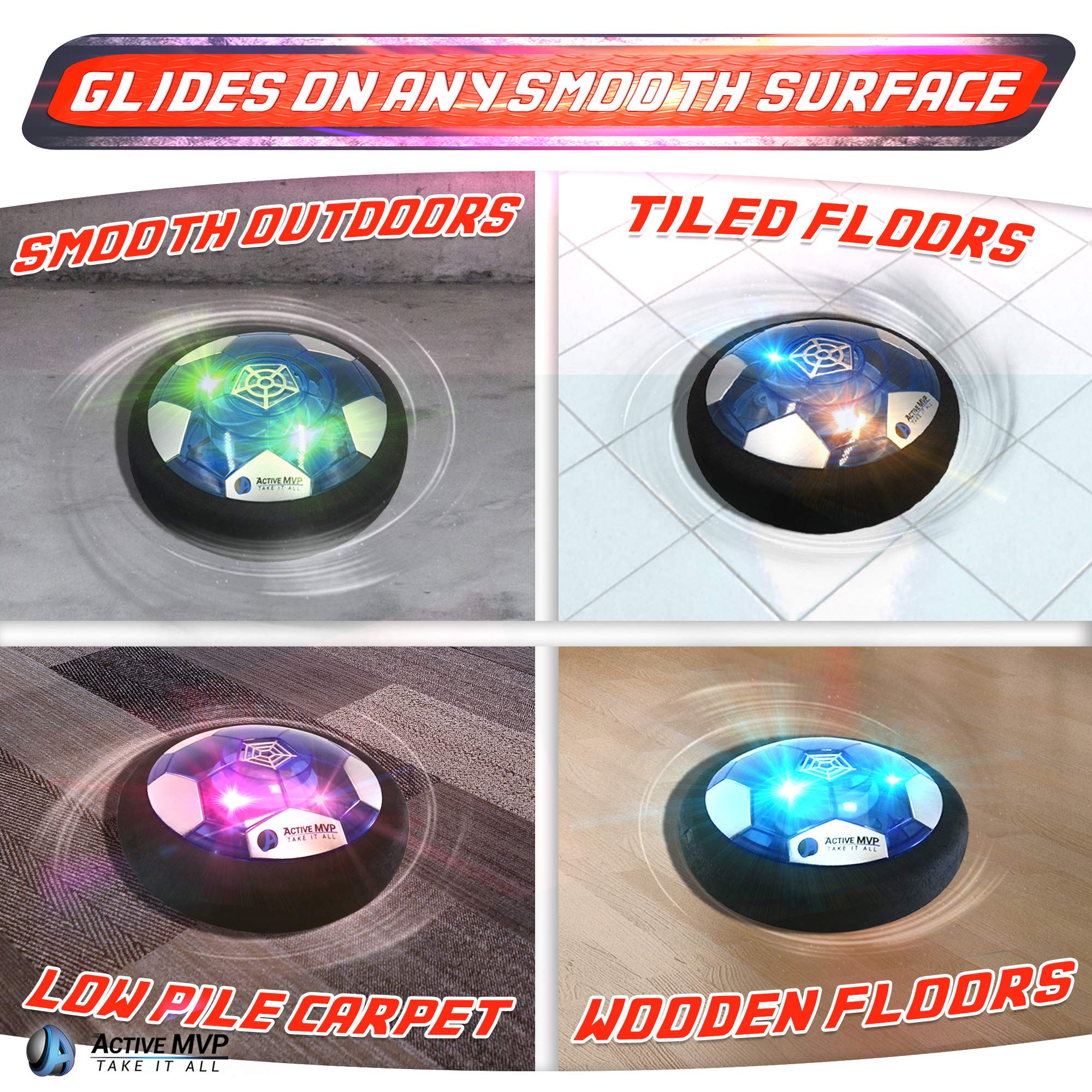 Indoor glow play encourages active, screen-free fun.