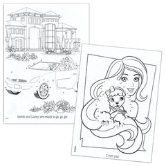 Box and licensed badge of Barbie Funtivity packaging.