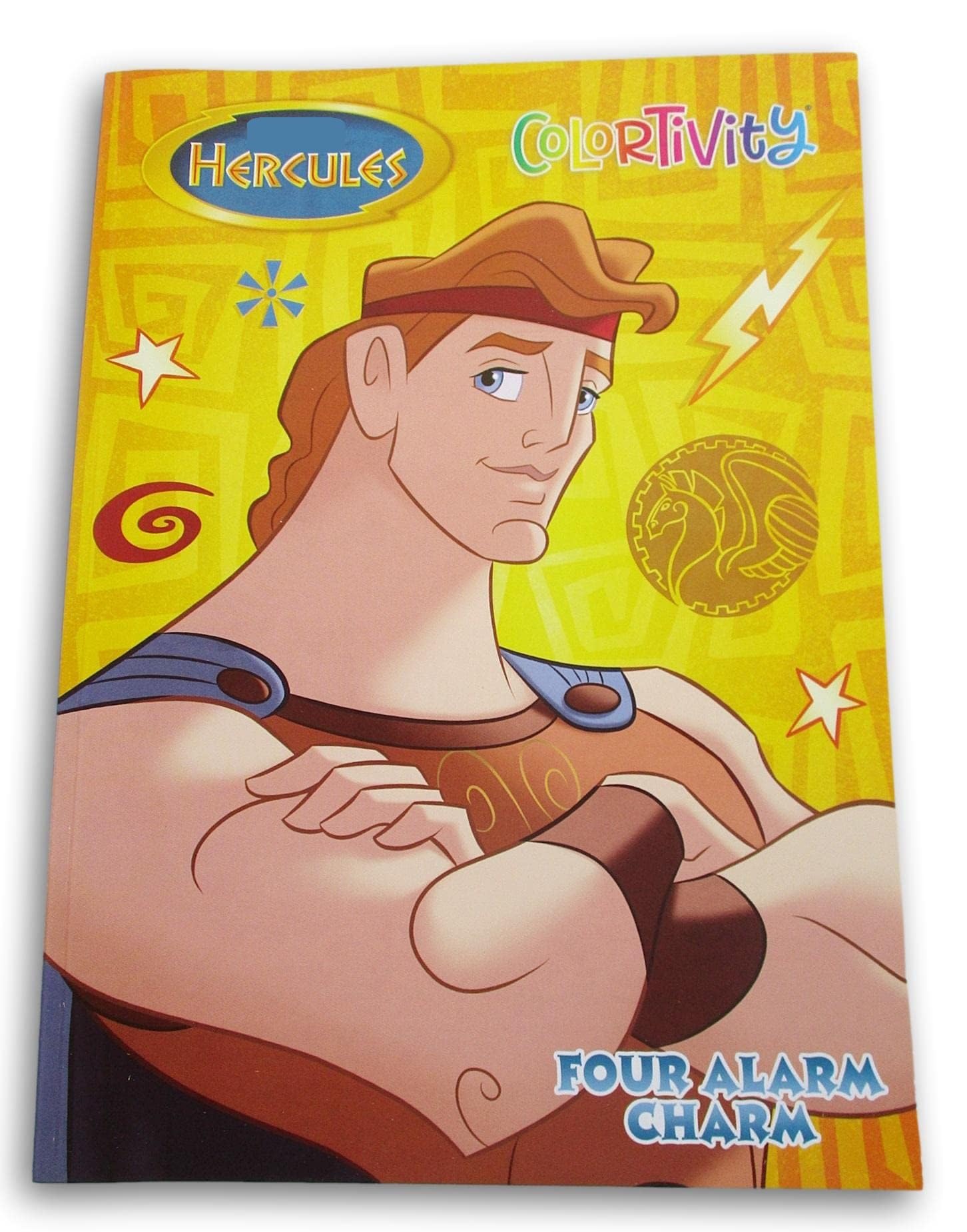Activity Books Hercules coloring book cover with bold hero artwork for imaginative fun.