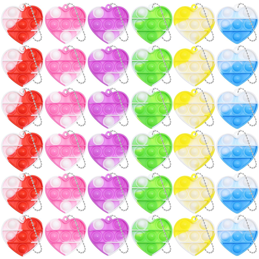Adatos durable silicone heart pop fidget for long lasting use