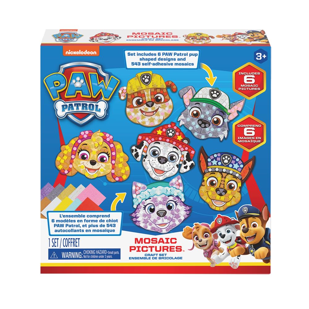 Addo Paw Patrol mosaic Chase design ideal for building fine motor skills during play.