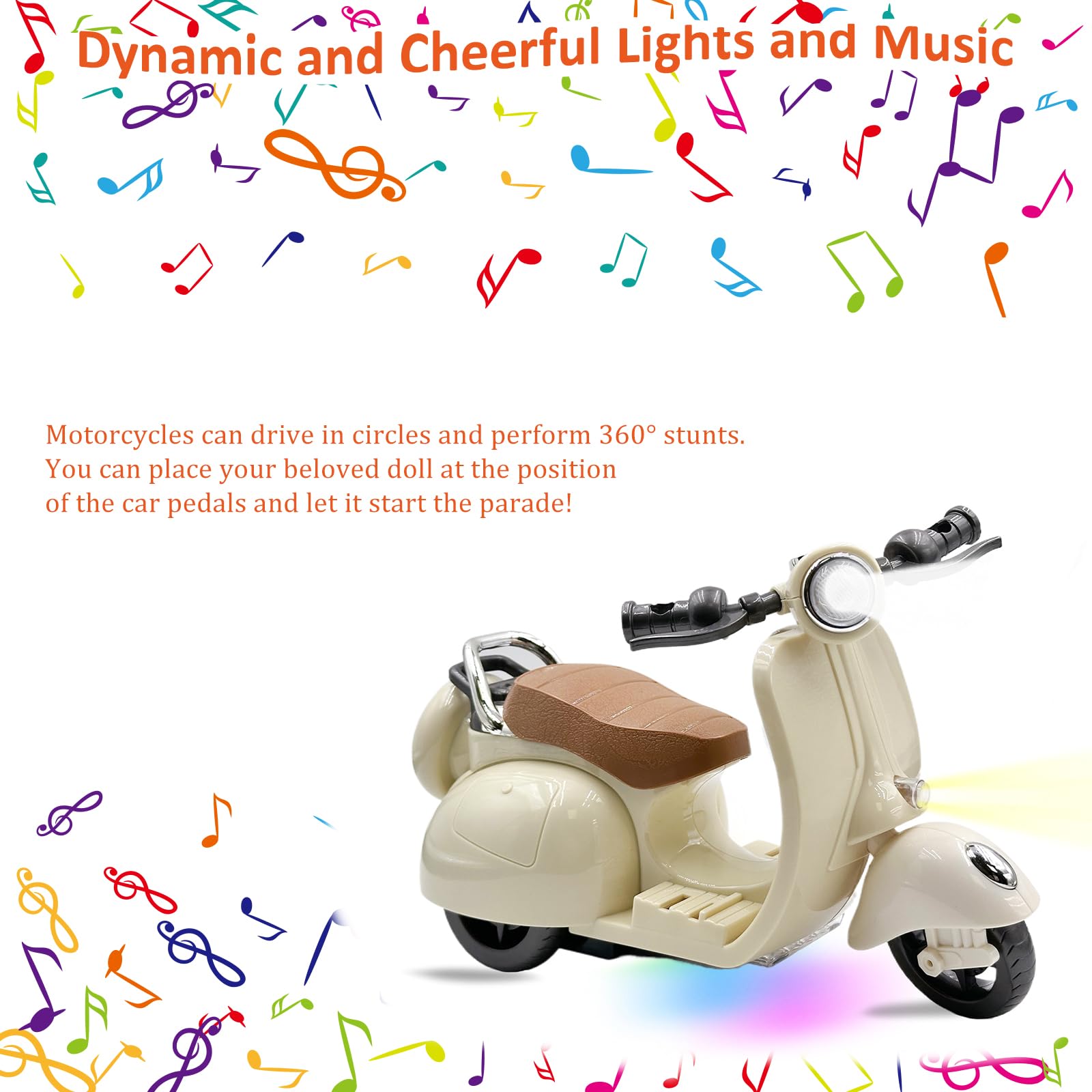 Adehevio electric doll scooter 360-rotation: dynamic display and photography.