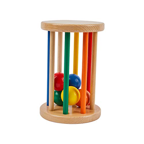 Adena Montessori Baby Cylinder with Beads – overview image showing colorful beads for sensory play.
