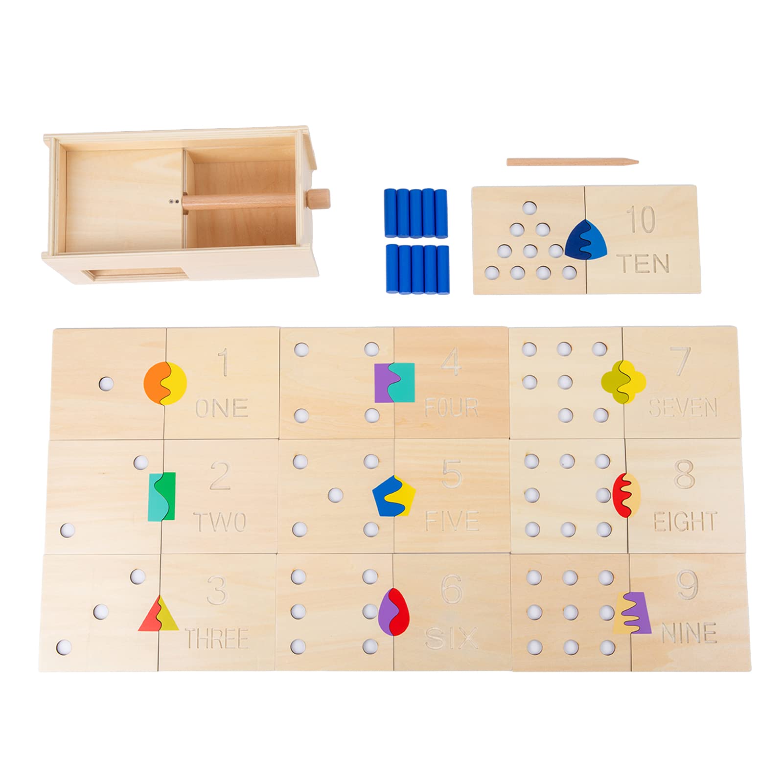 Adena Montessori dotted number outlines image shows writing practice and number formation.