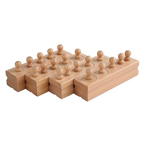 Adena Montessori knobbed cylinder socket block enables easy gripping and hand strengthening.