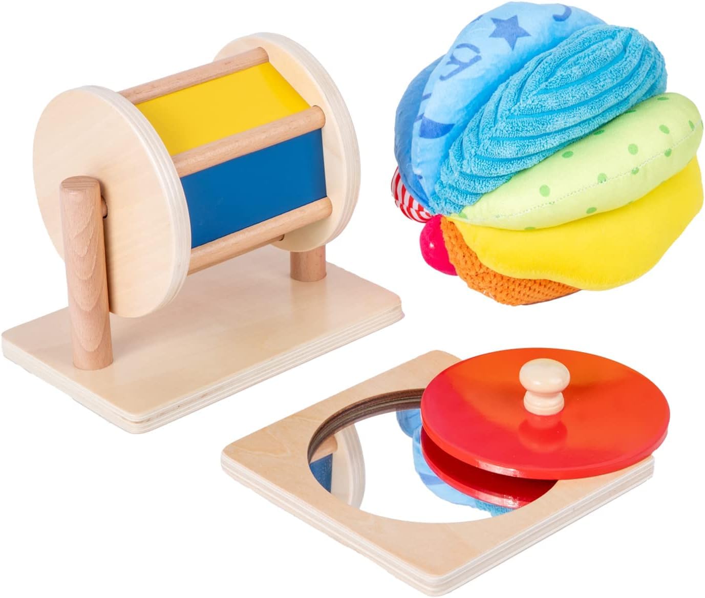 Adena Montessori mirror knob puzzle for color recognition and grasping