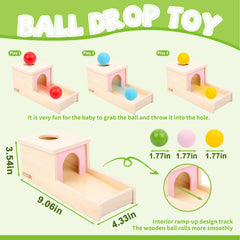 Adena Montessori red plastic ball supports grip and coordination during box play