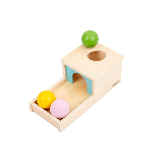 Adena Montessori object permanence box with tray for early learning and exploration