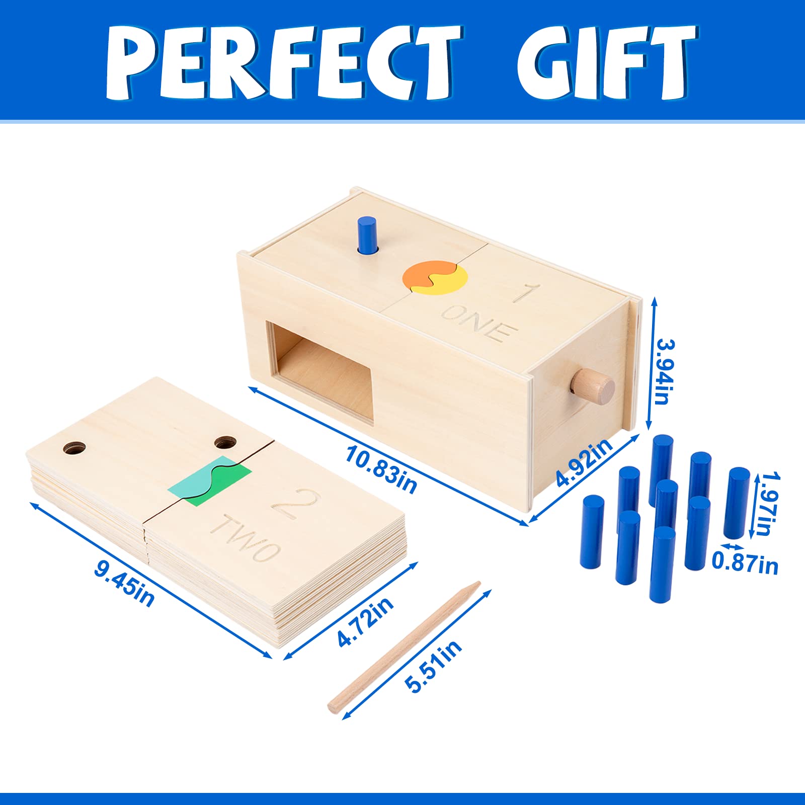 Adena Montessori dropping peg action highlights exciting tactile math moments.