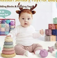 Adena Montessori cotton rainbow ball for grip and color recognition
