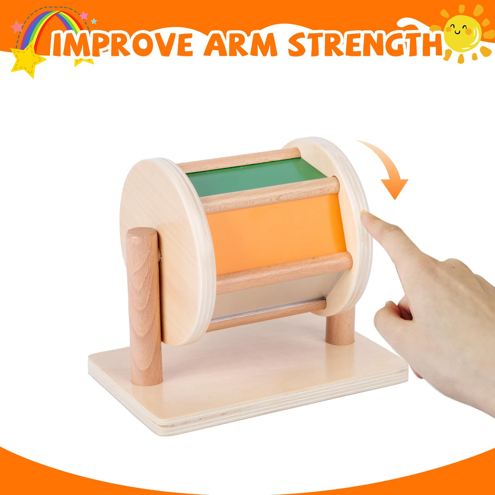 Adena Montessori Rainbow Fabric Ball promotes grasping and soft sensory engagement
