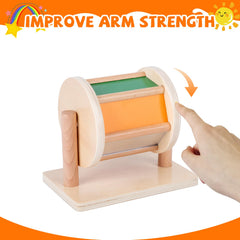 Adena Montessori Rainbow Fabric Ball promotes grasping and soft sensory engagement