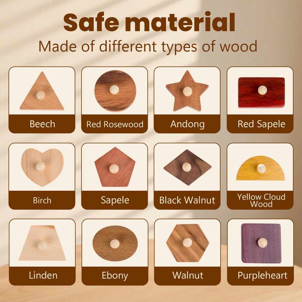 Adena Montessori smooth-edged pieces ensure gentle, kid-friendly handling.
